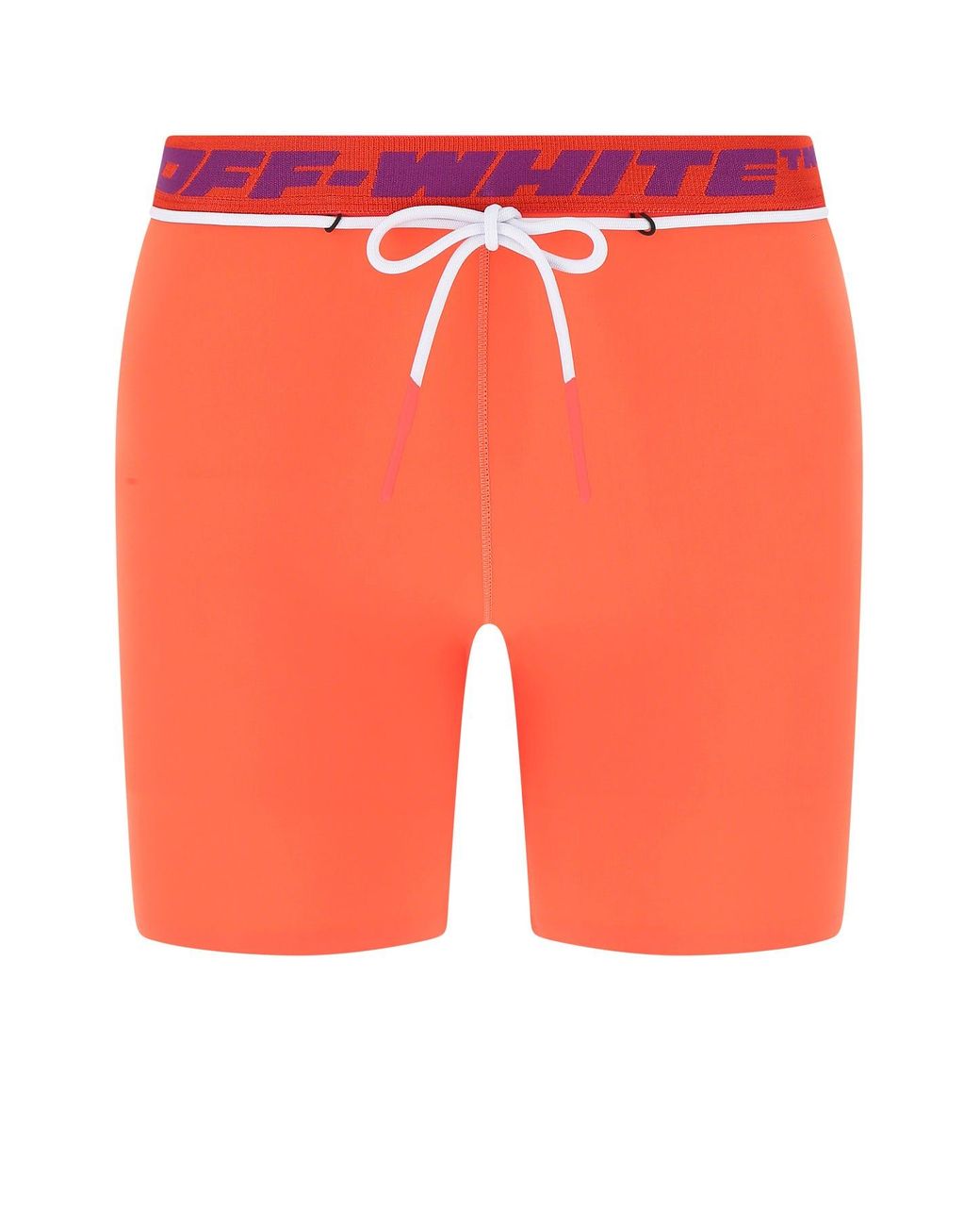 Off-White c/o Virgil Abloh Synthetic Orange Stretch Nylon Shorts | Lyst UK