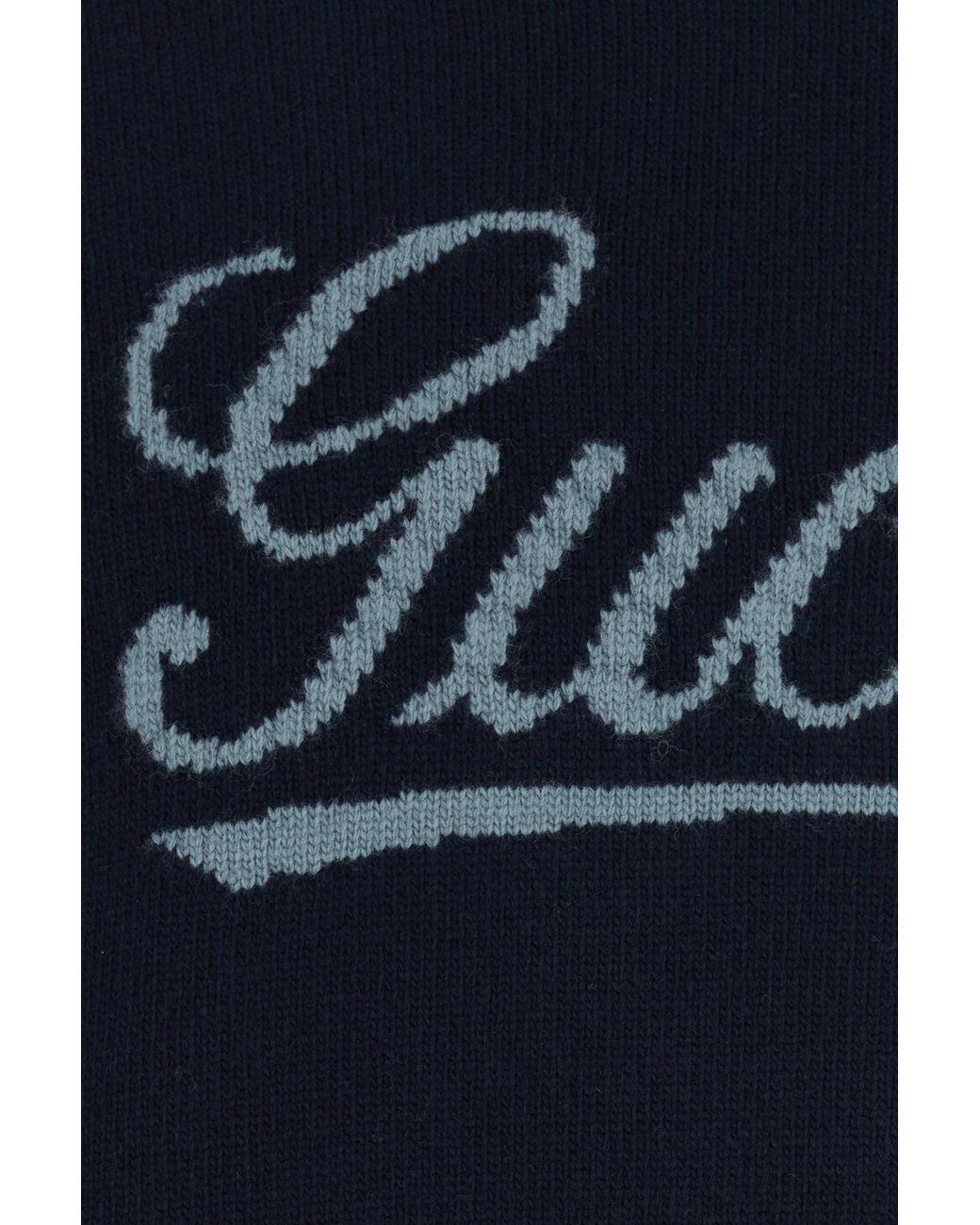 Maglione in lana blu notte di Gucci in Blue da Uomo