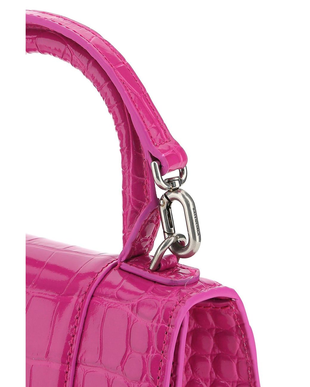 Balenciaga Fuchsia Leather Xs Hourglass Ha in Pink | Lyst