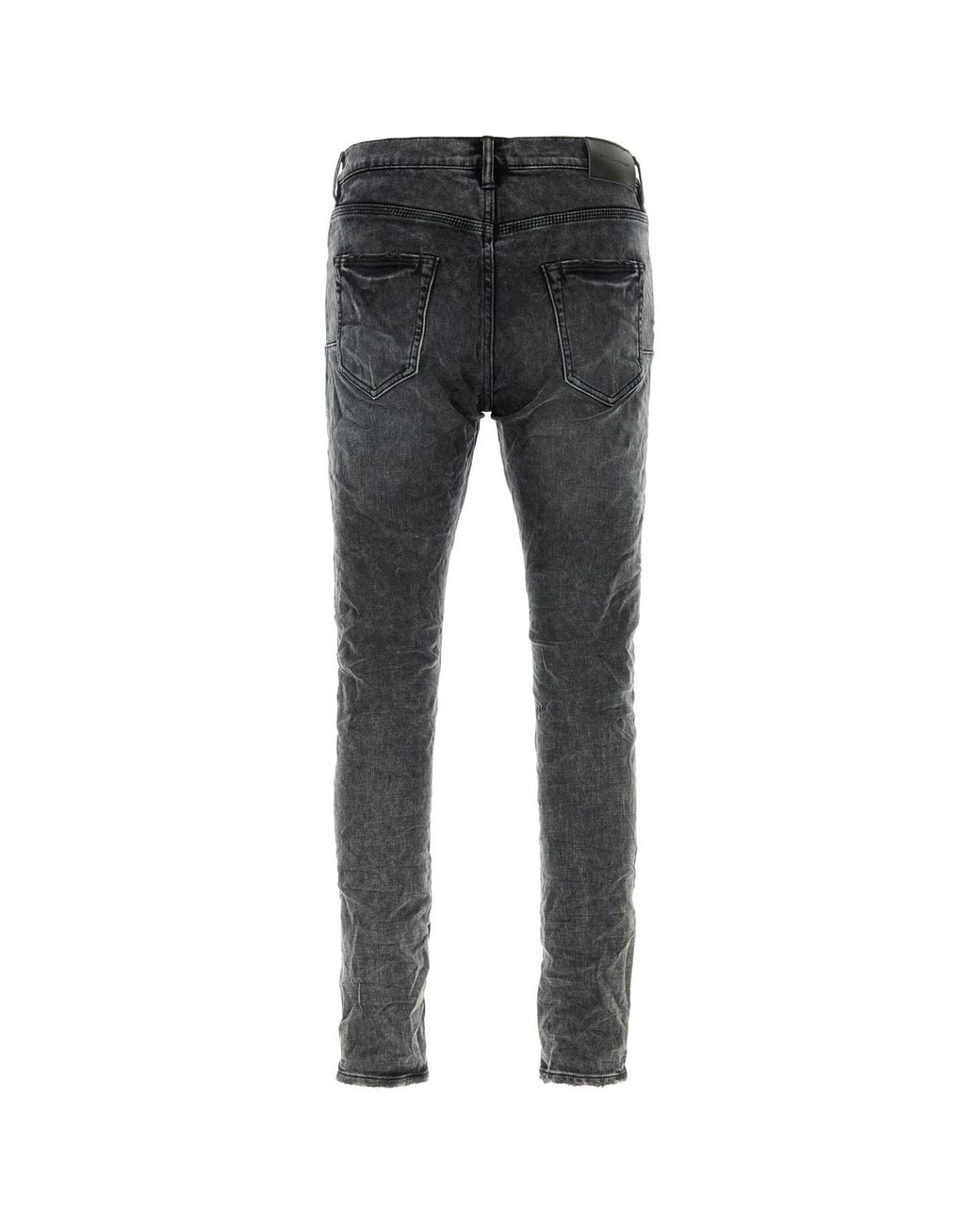Purple Denim Black Stretch Denim Jeans for men