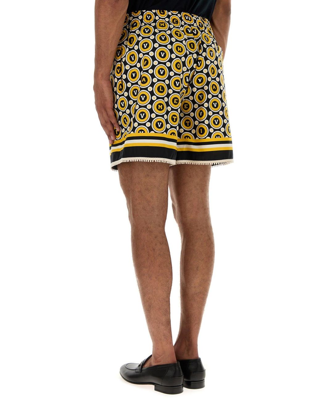 Valentino Garavani Multicolor Printed Poplin Bermuda Shorts for men