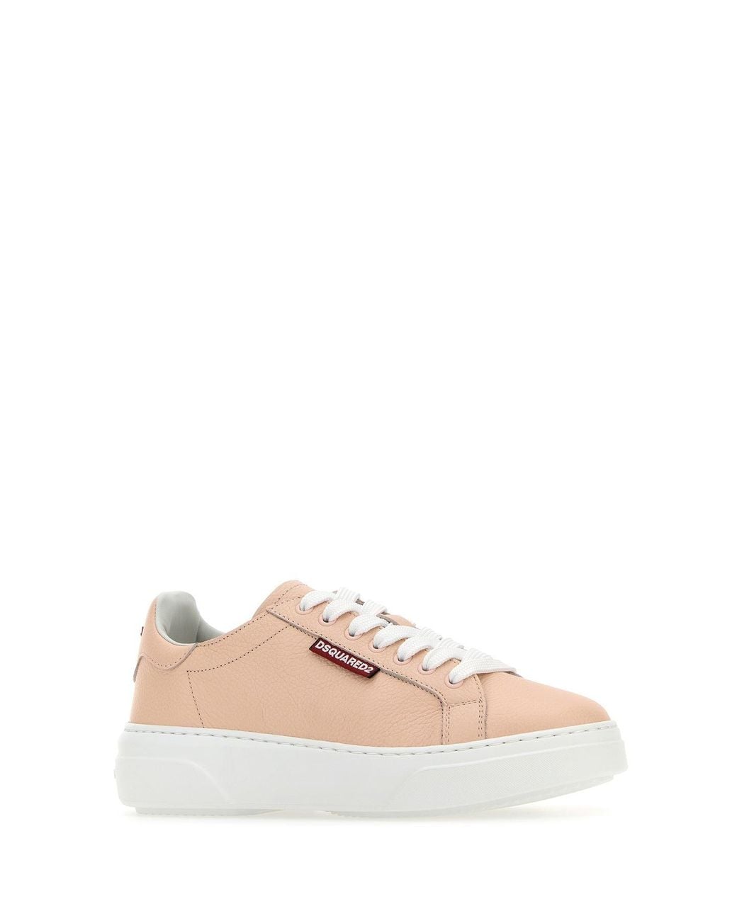 DSquared² Pink Dsquared Light Leather Bumper Sneakers