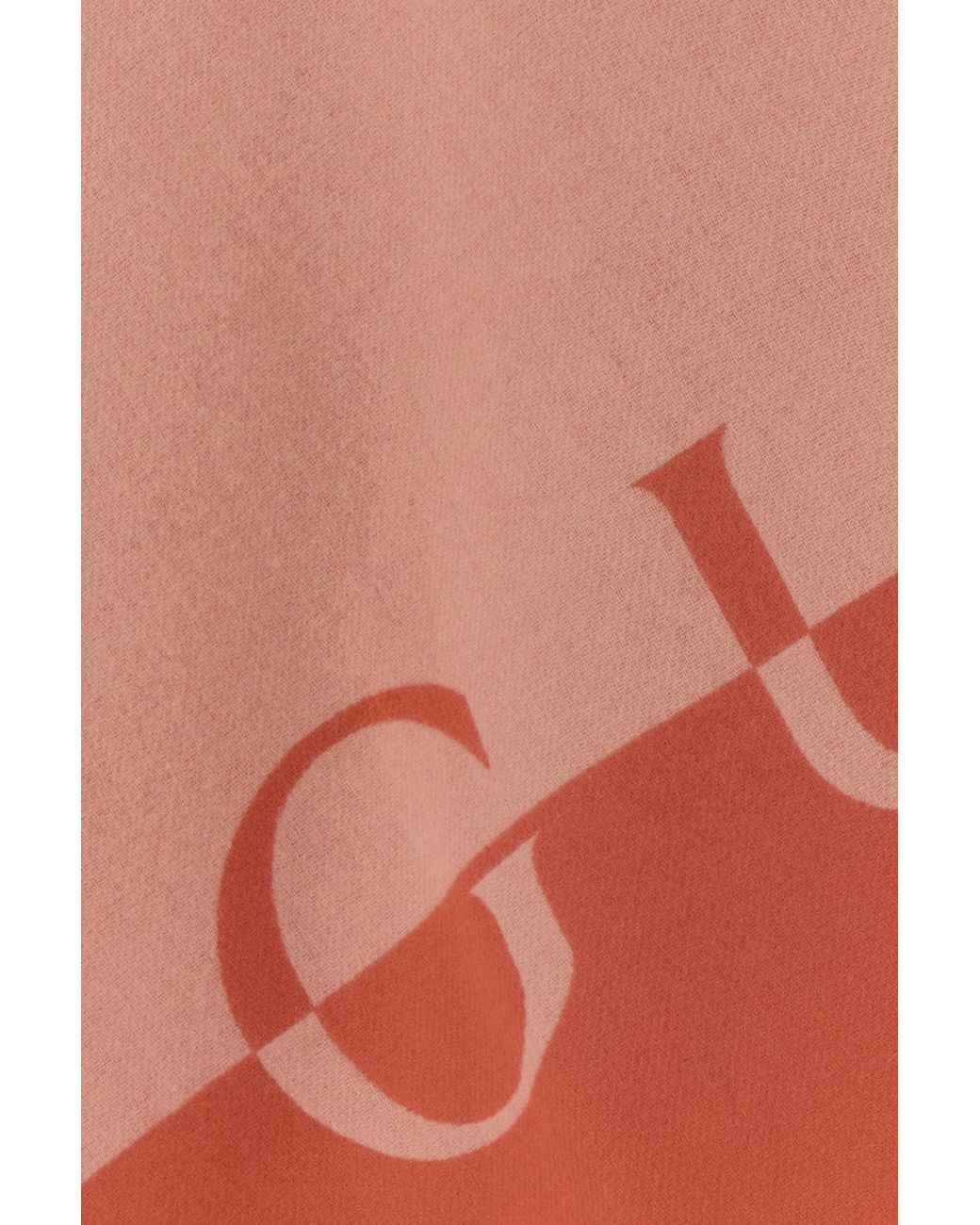 Mantella in misto lana rosa di Gucci in Orange