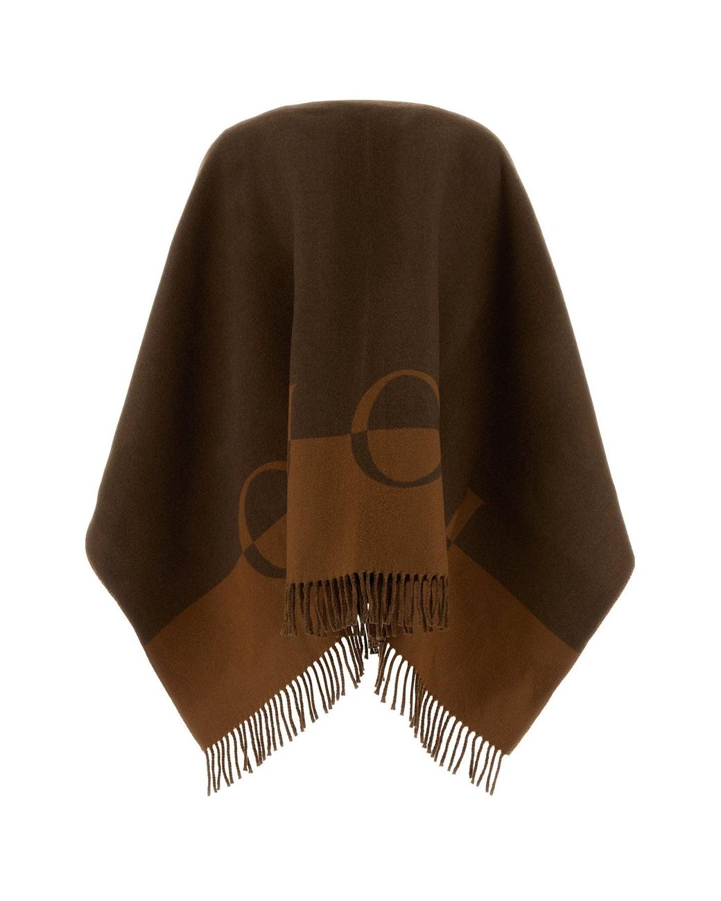 Mantella in misto lana marrone di Gucci in Brown