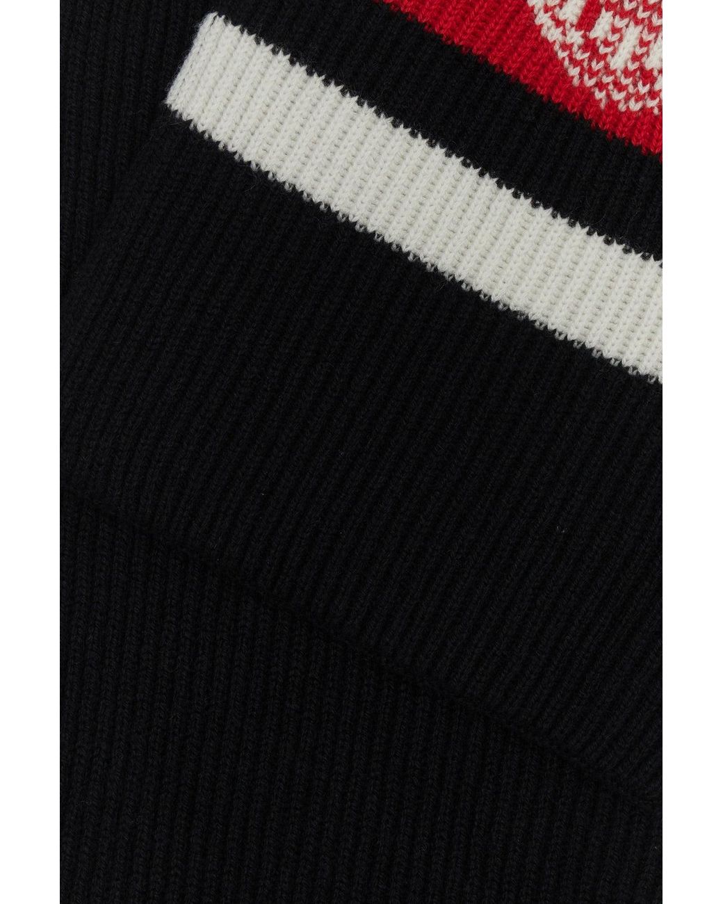 Sciarpa in cashmere nero di Prada in Black da Uomo