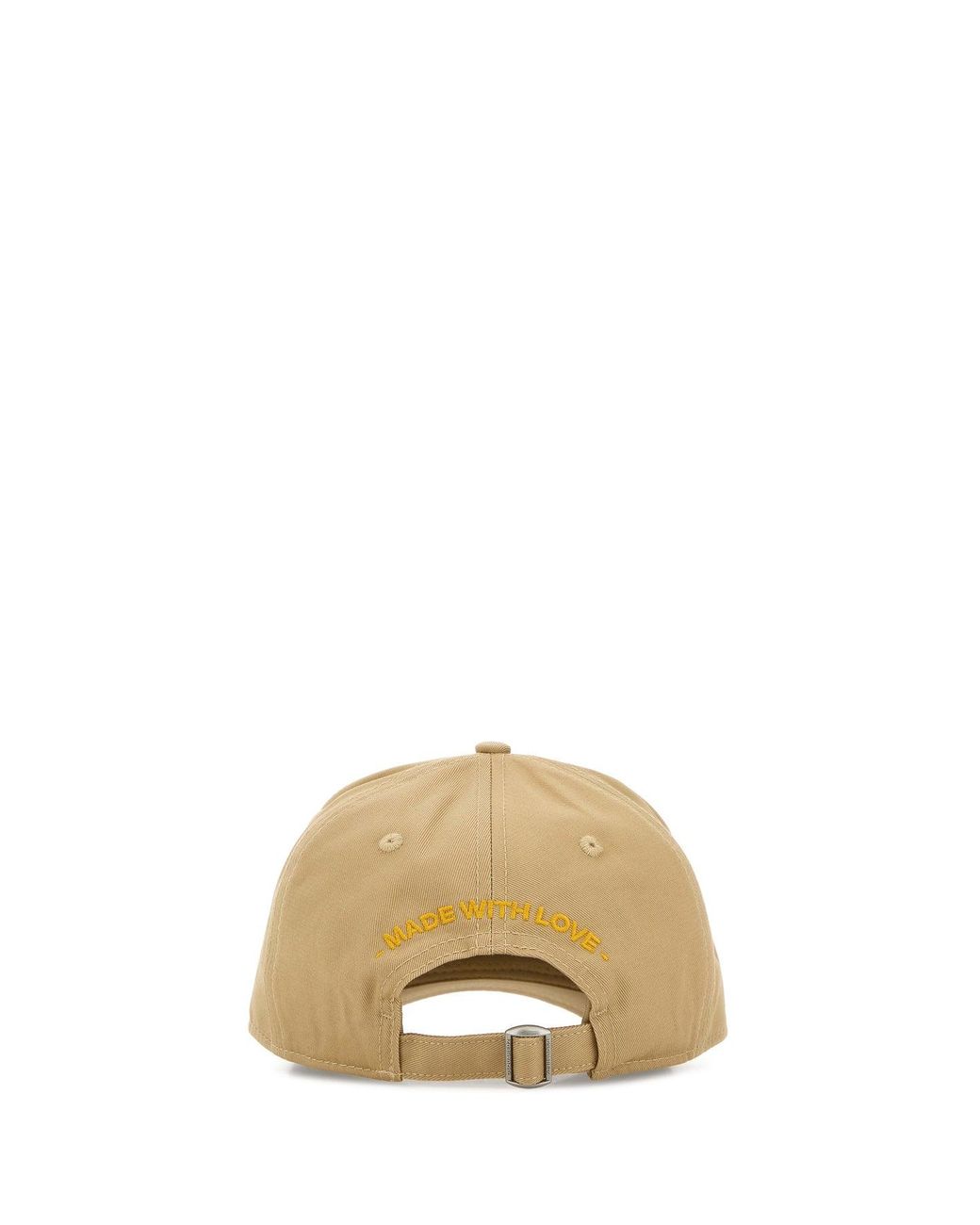 DSquared² Multicolor Beige Cotton Baseball Cap for men