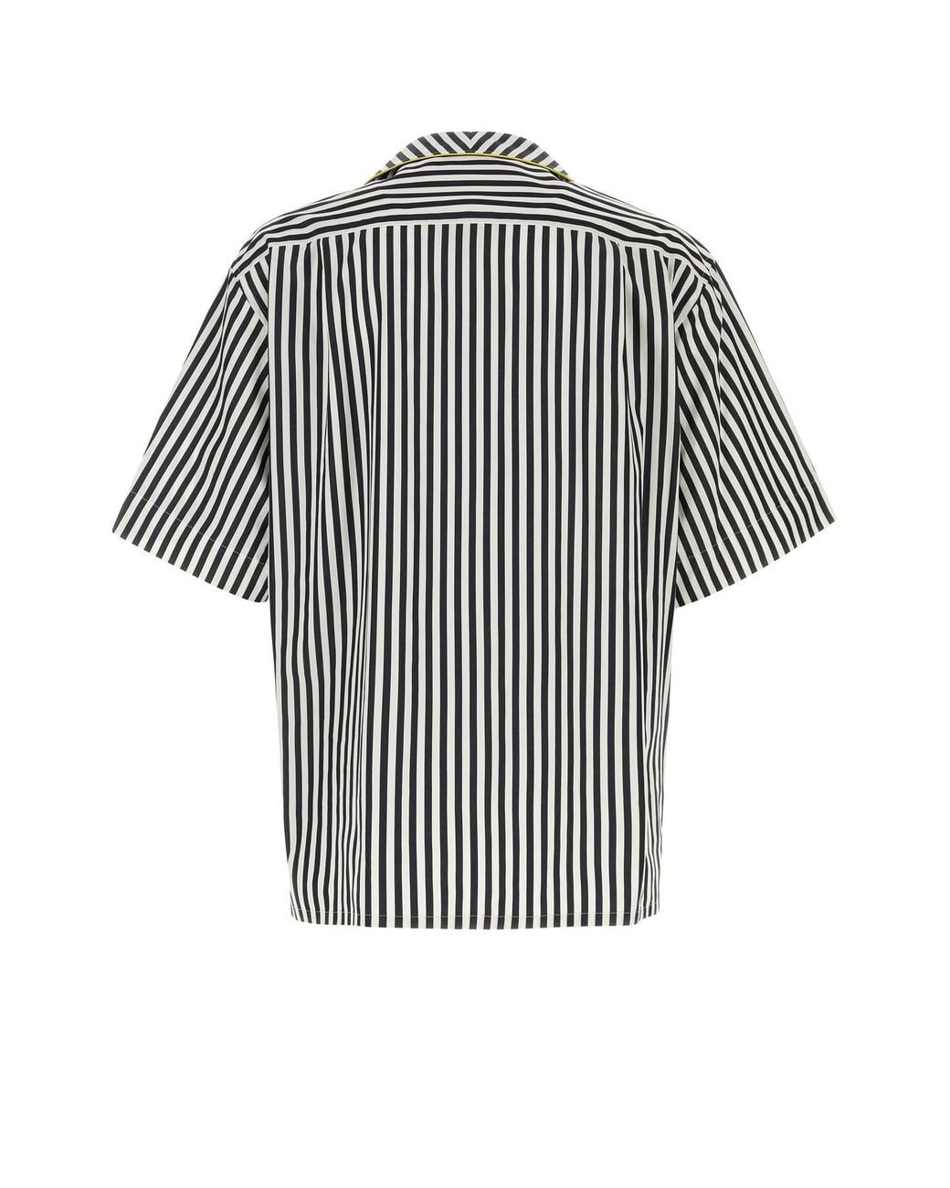 Dolce & Gabbana Multicolor Embroidered Poplin Shirt for men