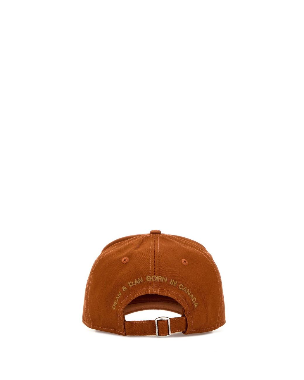 DSquared² Brown Orange Cotton Baseball Cap for men