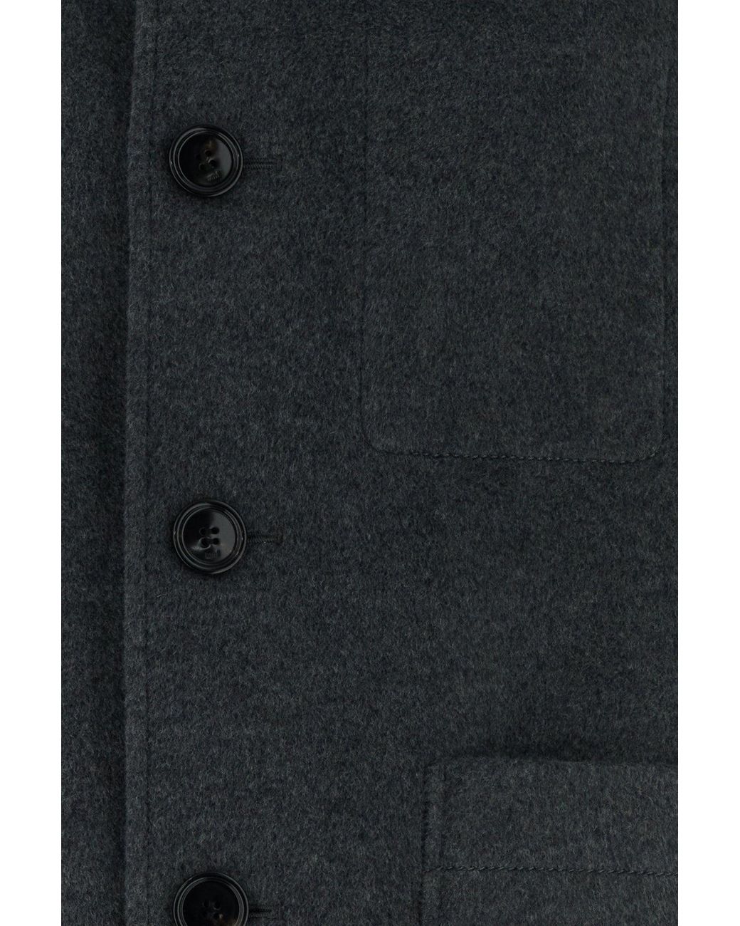 AMI Black Ami Dark Flannel Jacket for men