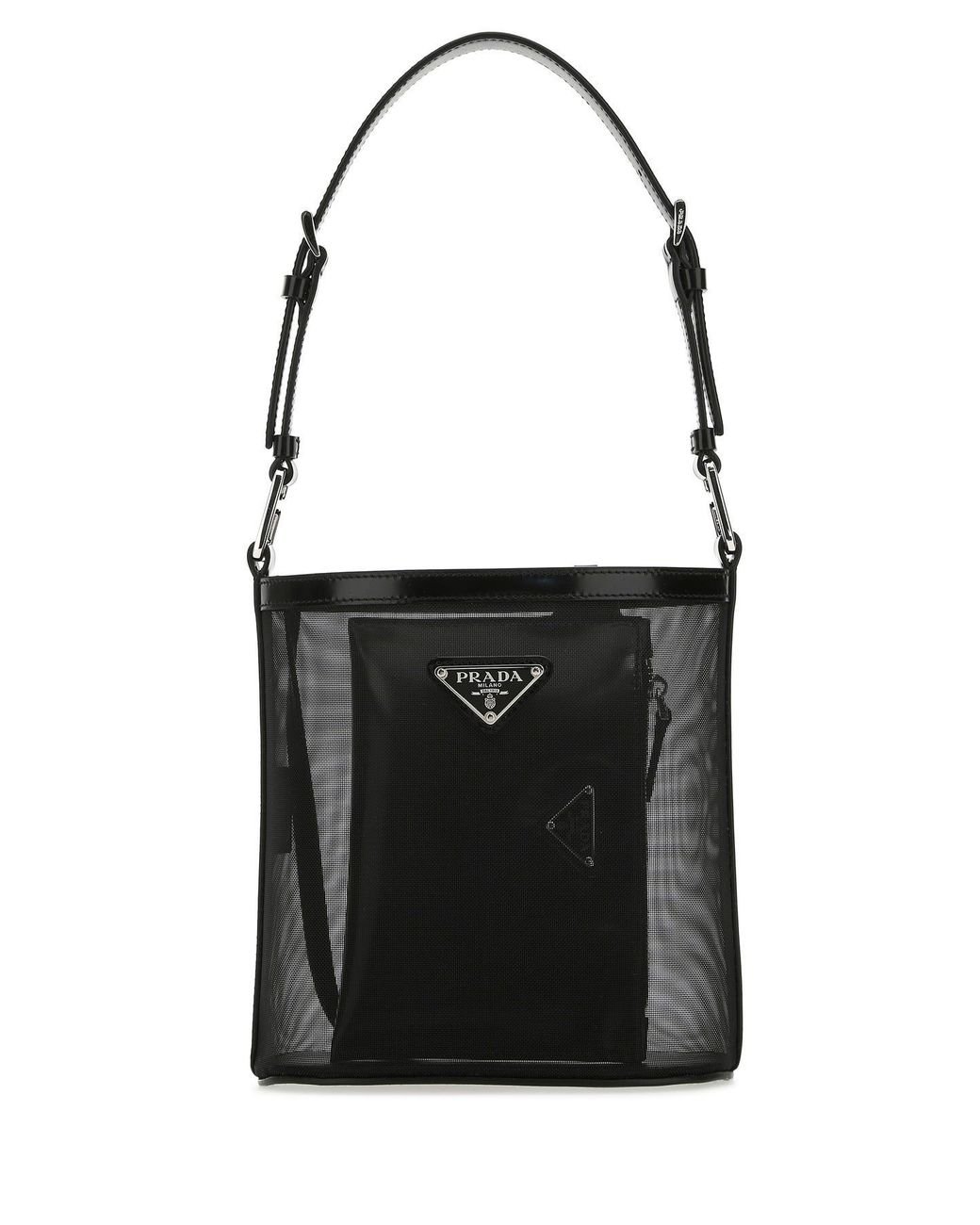 Prada mesh bucket bag new arrivals