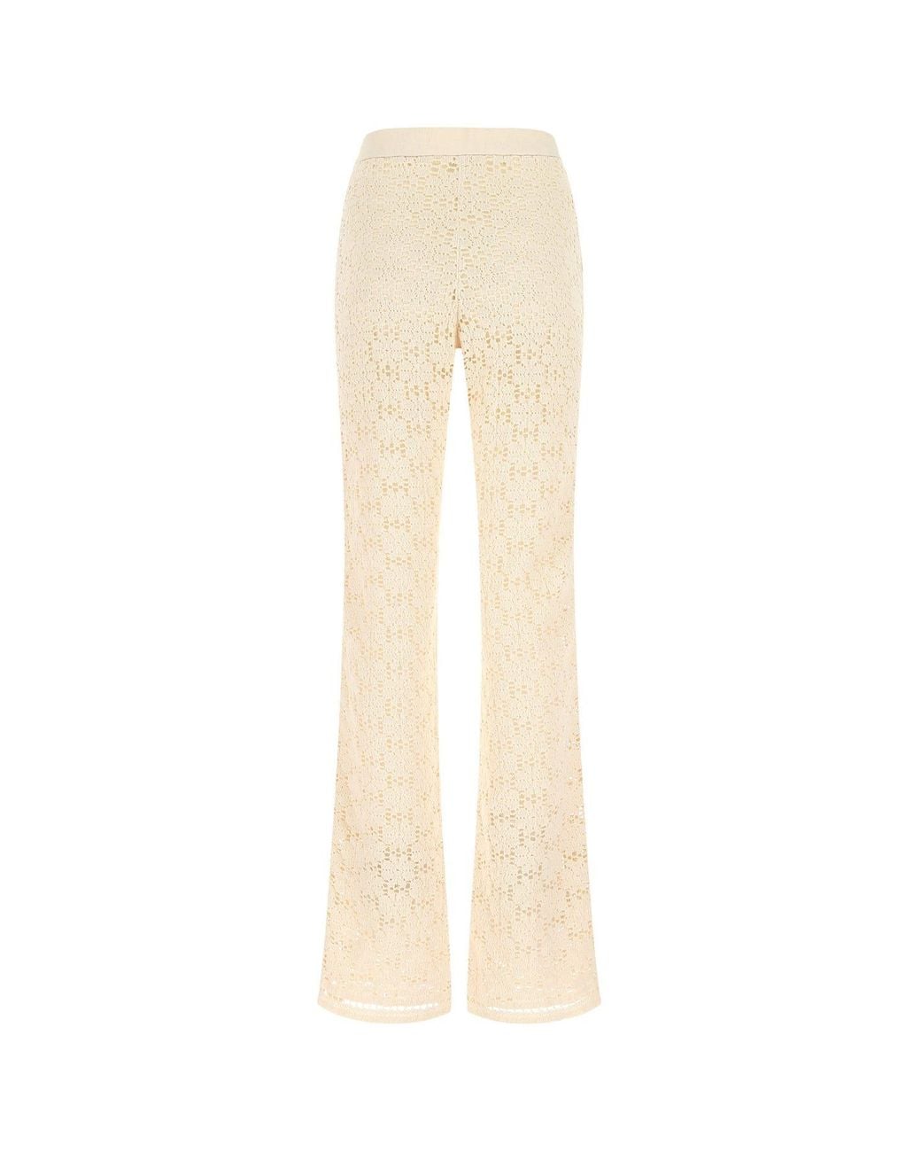 Jil Sander Cotton Ivory Stretch Crochet 