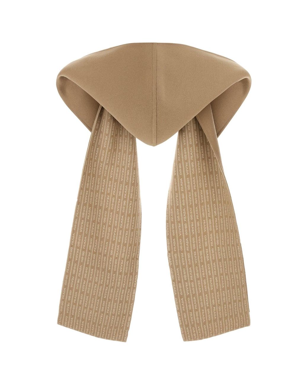 Sciarpa in lana cammello di Prada in Natural