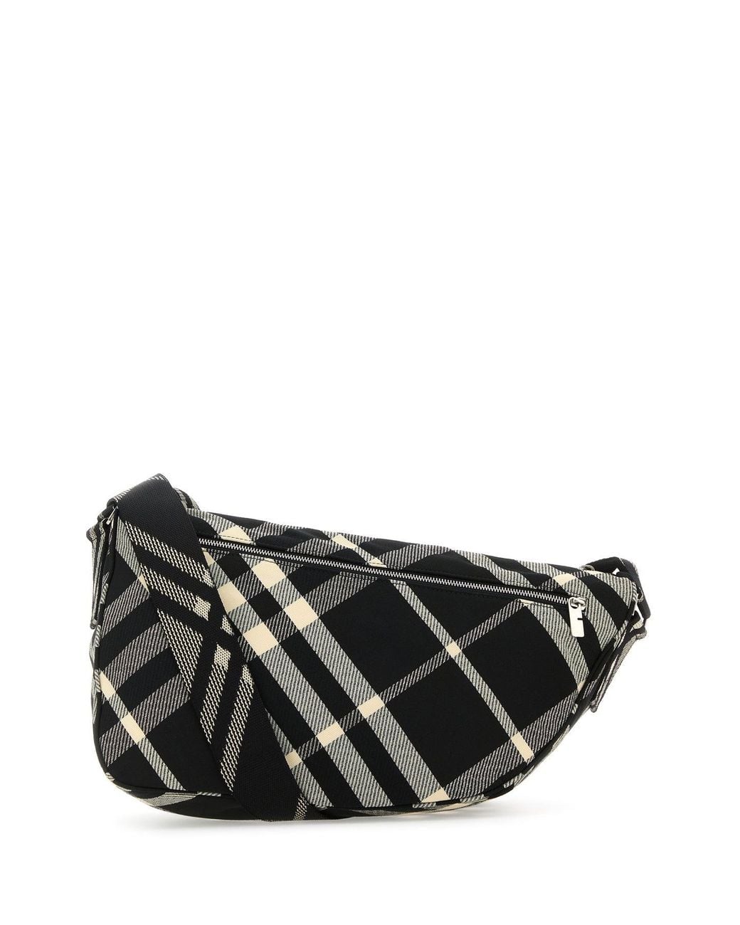 Borsa a tracolla Shield in tessuto ricamato di Burberry in Black da Uomo