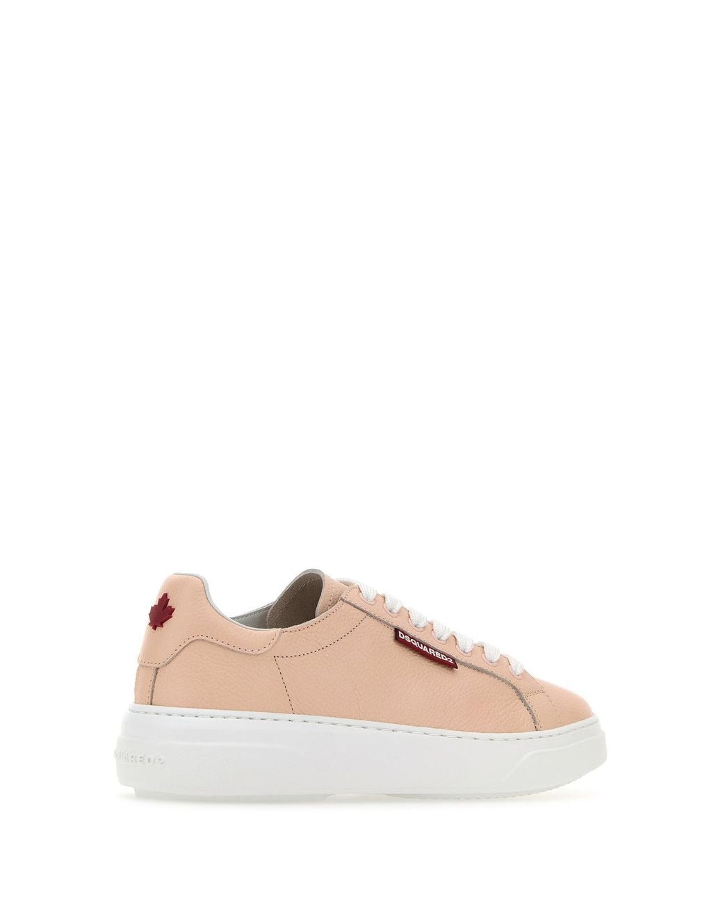 DSquared² Pink Dsquared Light Leather Bumper Sneakers