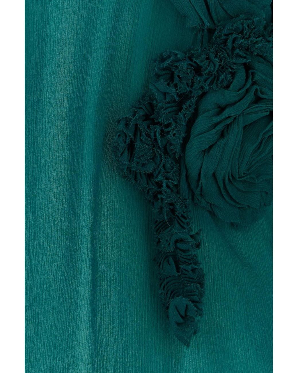Dries Van Noten Teal Green Crepe Chowsa Shirt | Lyst UK