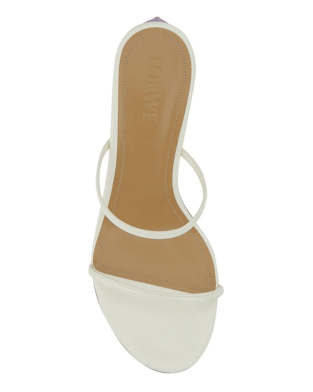 Loewe Ivory Leather Soap Mules in White Womens Shoes Heels Mule shoes 
