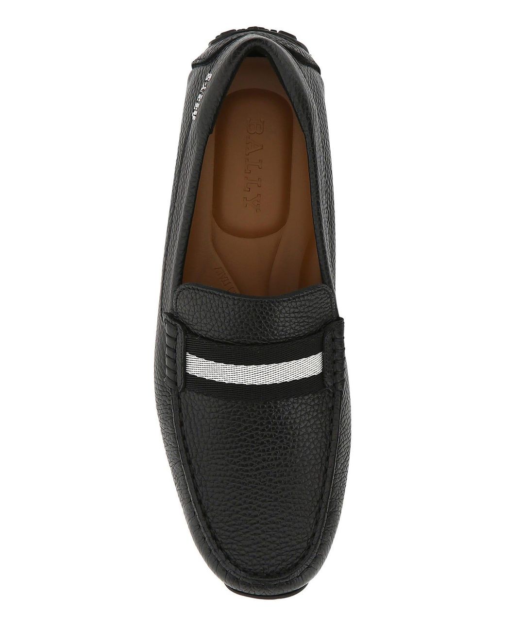 Bally Leather Pearce Loafers in Black for Men | Lyst