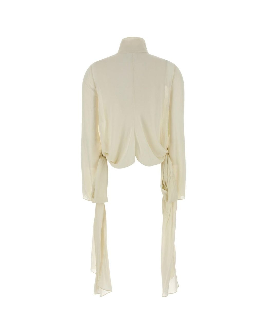 Alaïa White Cream Crepe Blouse