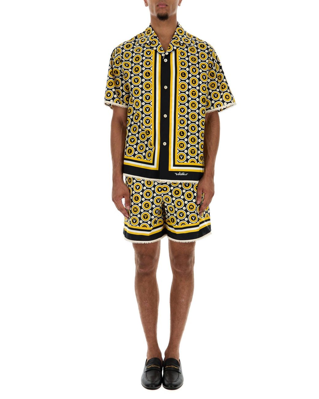 Valentino Garavani Multicolor Printed Poplin Bermuda Shorts for men
