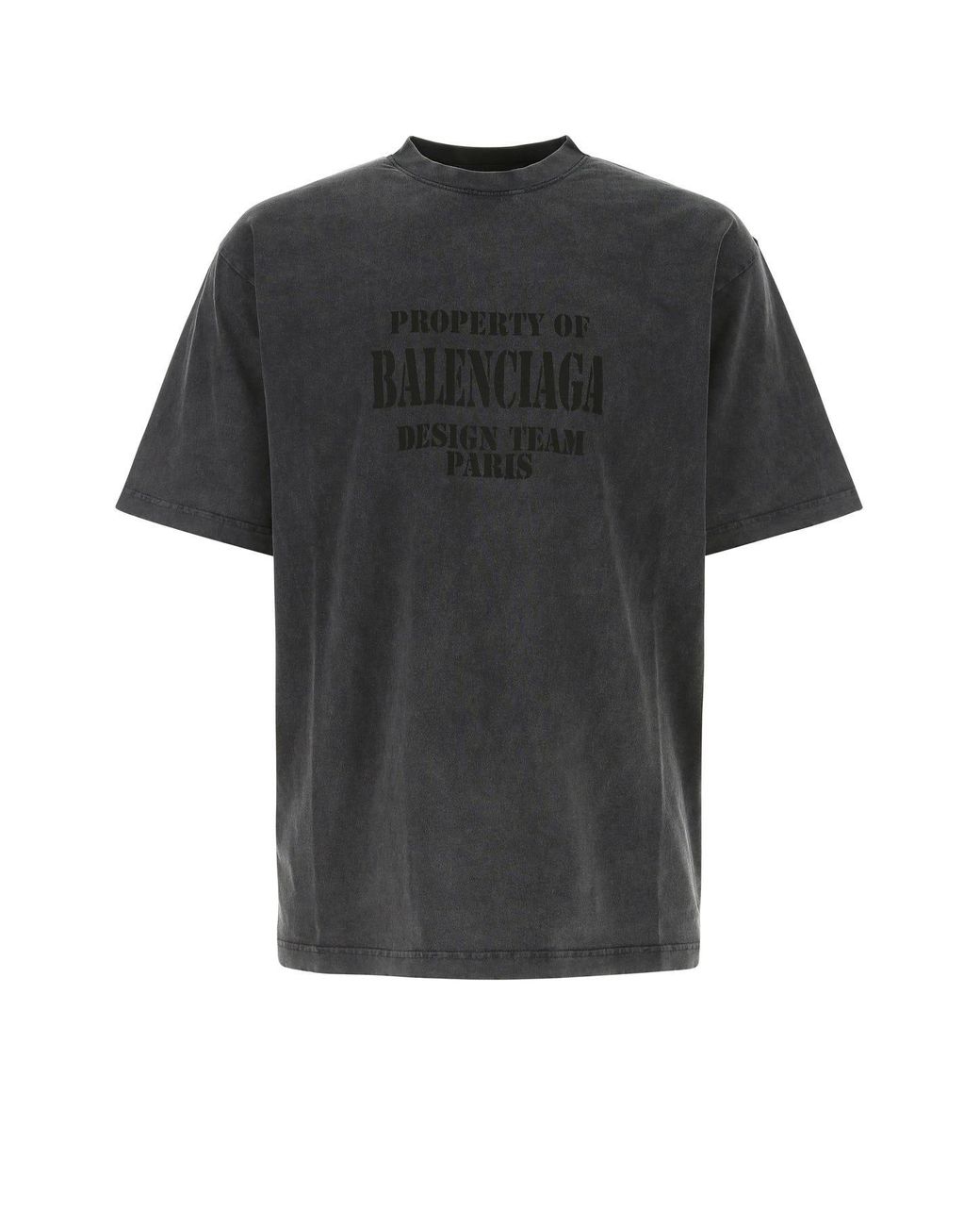 Balenciaga Charcoal Cotton Oversize T-shirt in Grey (Gray) for Men | Lyst