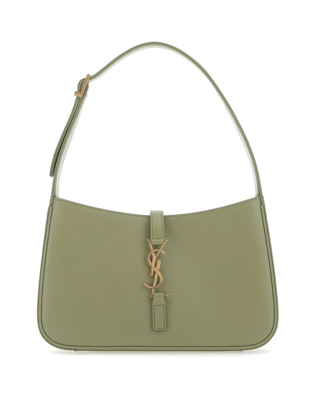 Saint Laurent Sage Green Leather Le 5 À 7 Shoulder Bag Lyst