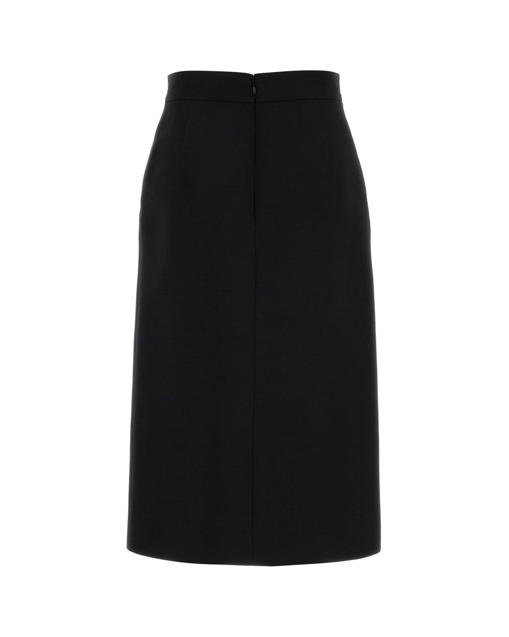 Valentino Garavani Black Wool Midi Skirt