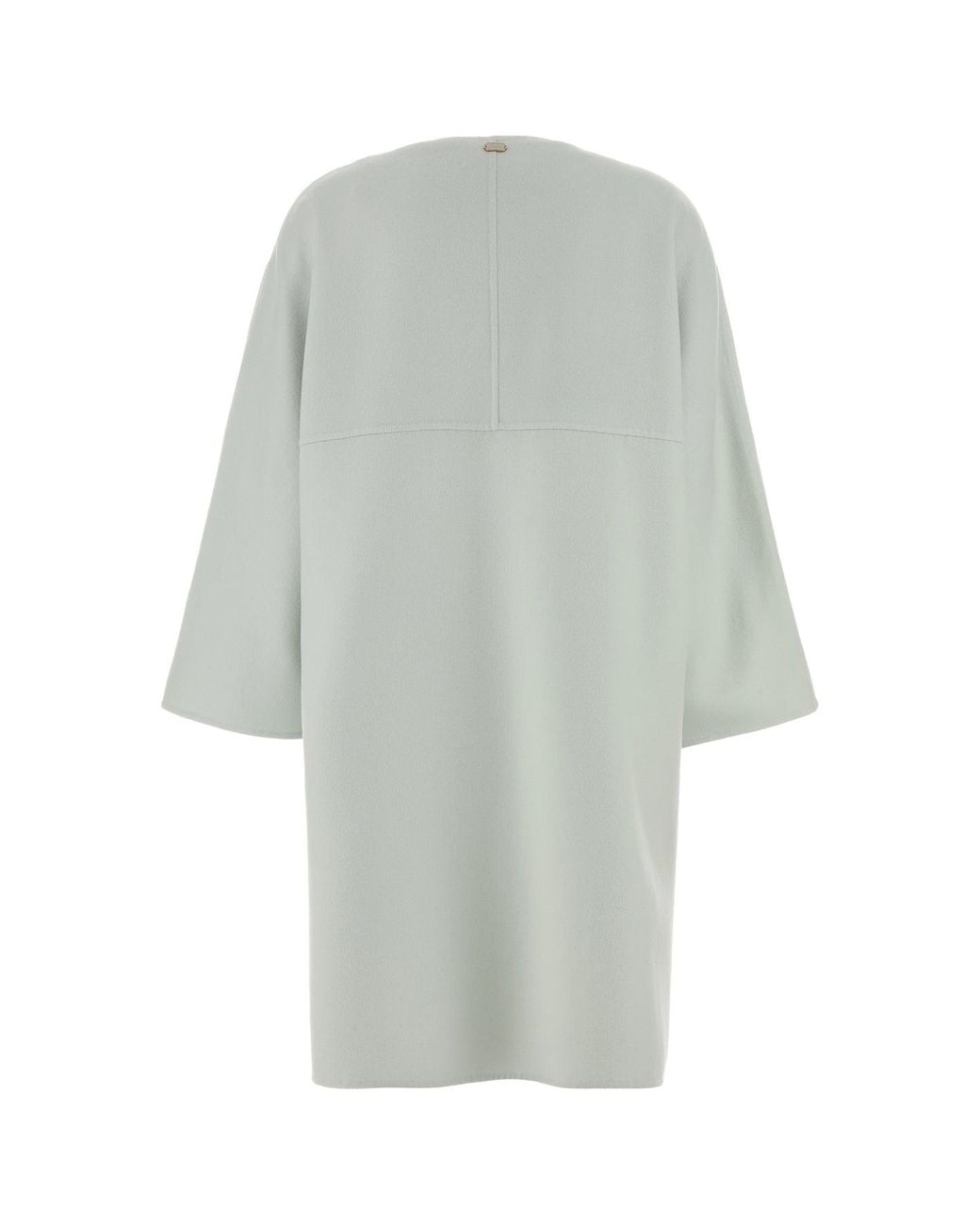 Agnona Gray Ice Wool Blend Coat