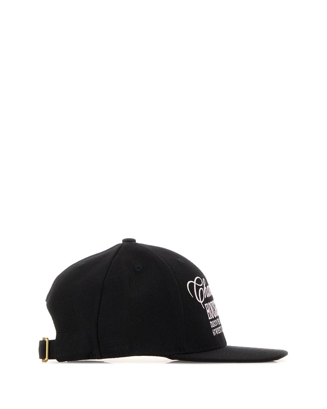 Willy Chavarria Black Canvas Baseball Cap for men