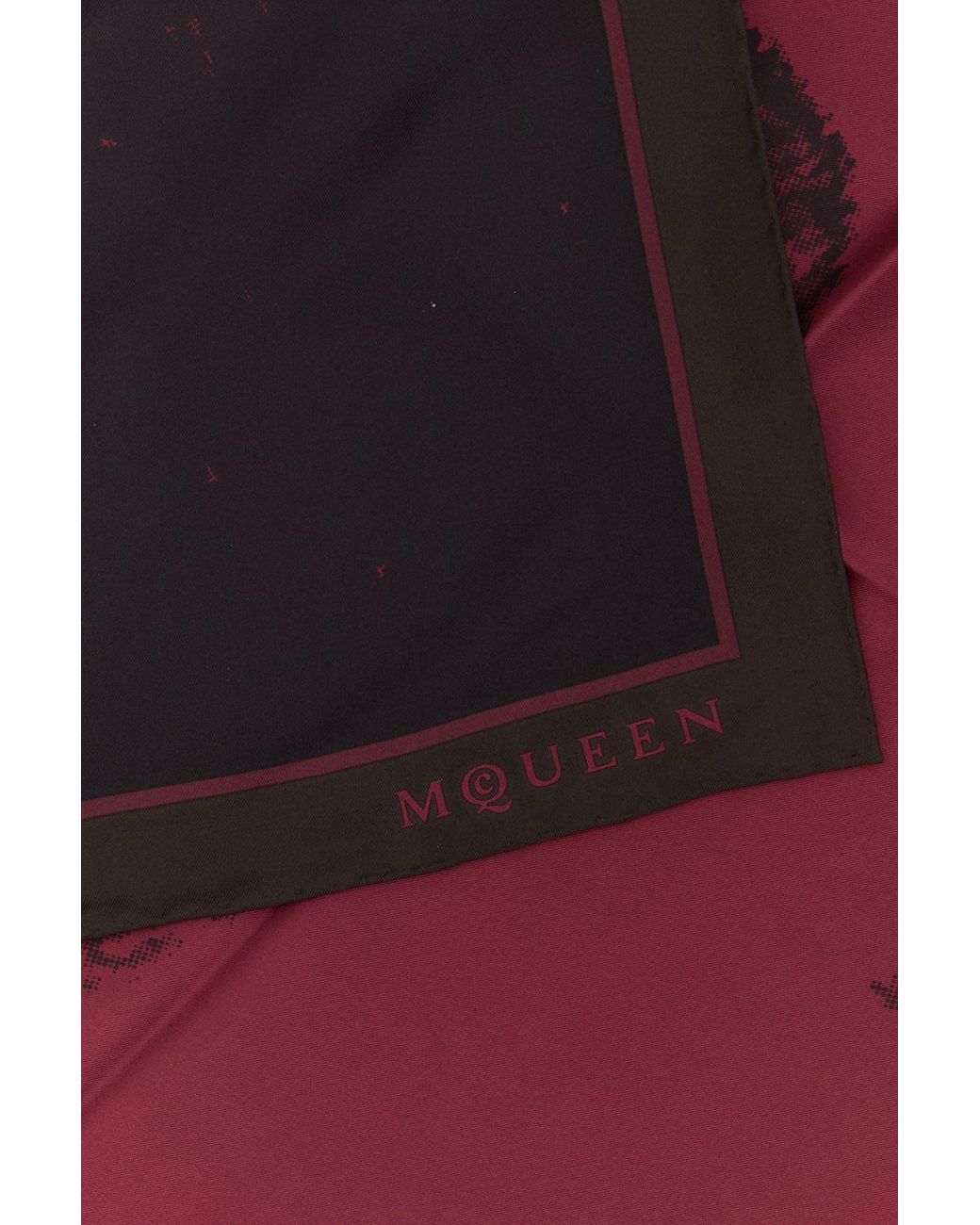Foulard in twill stampato di McQueen in Red
