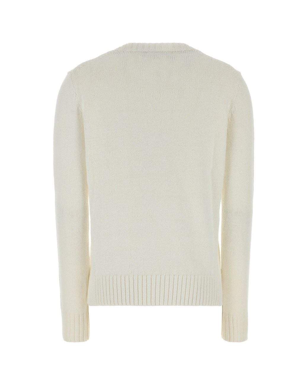 Polo Ralph Lauren White Bear Sweater-Long Sleeve-Pullover