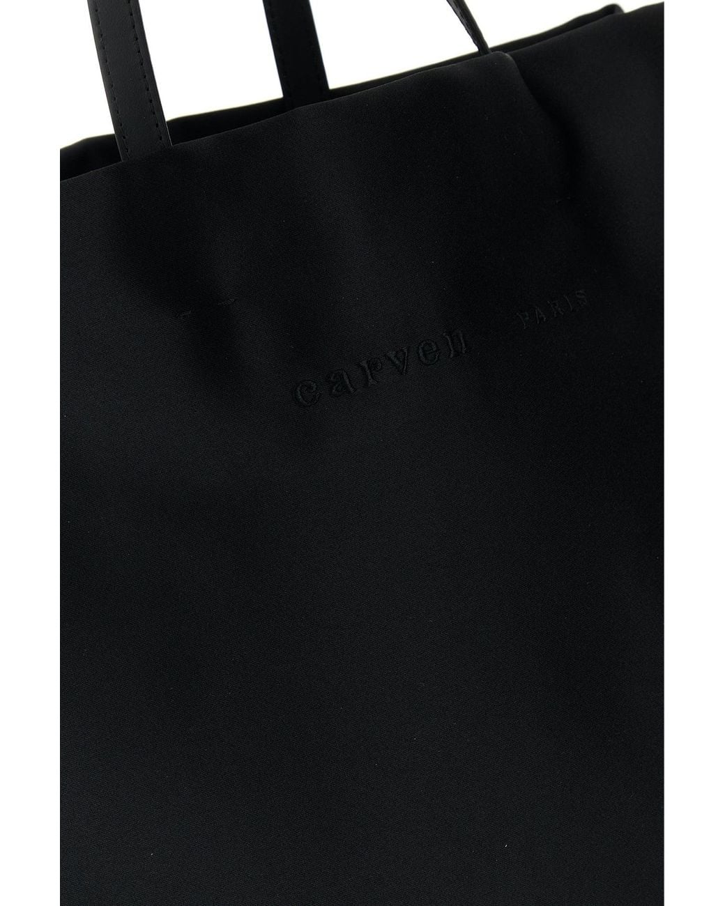 Carven Black Fabric Jeanne Shopping Bag