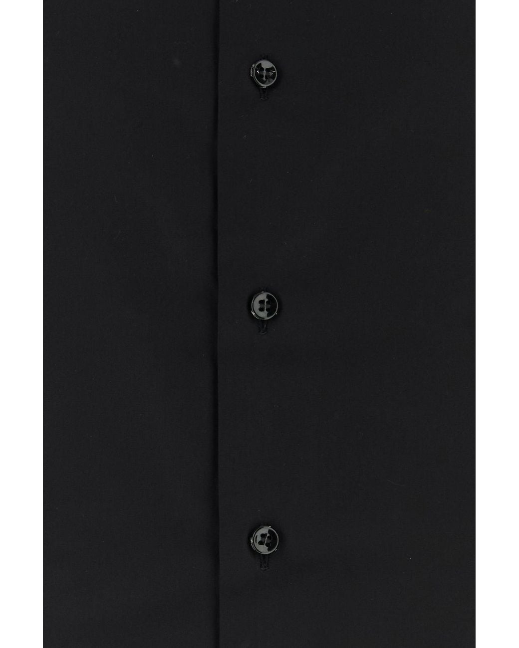Brioni Black Poplin Shirt for men