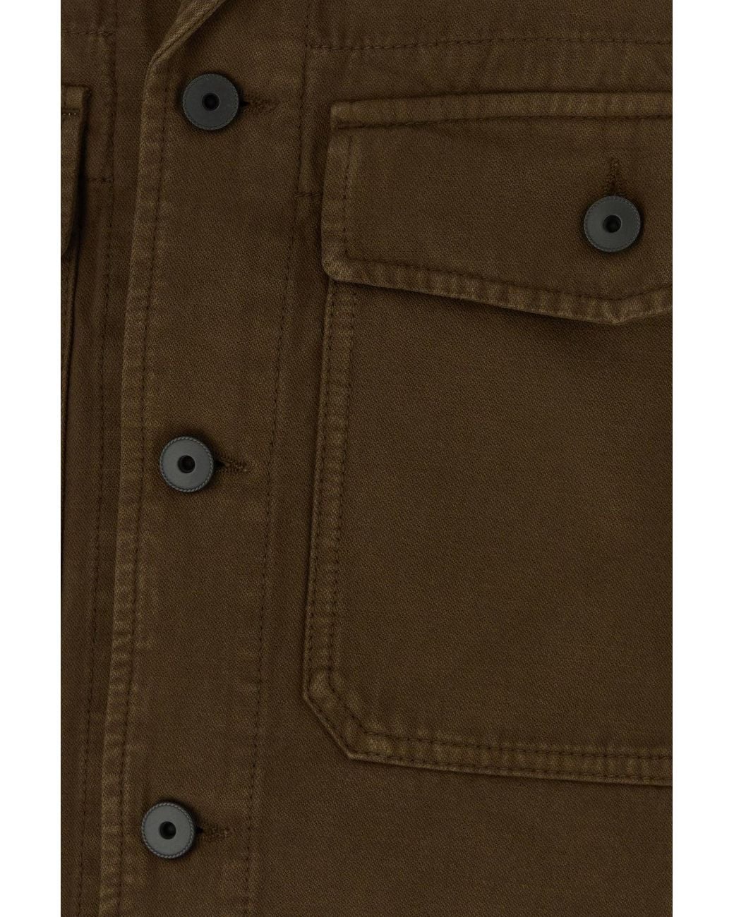 Lemaire Brown Gabardine Jacket for men