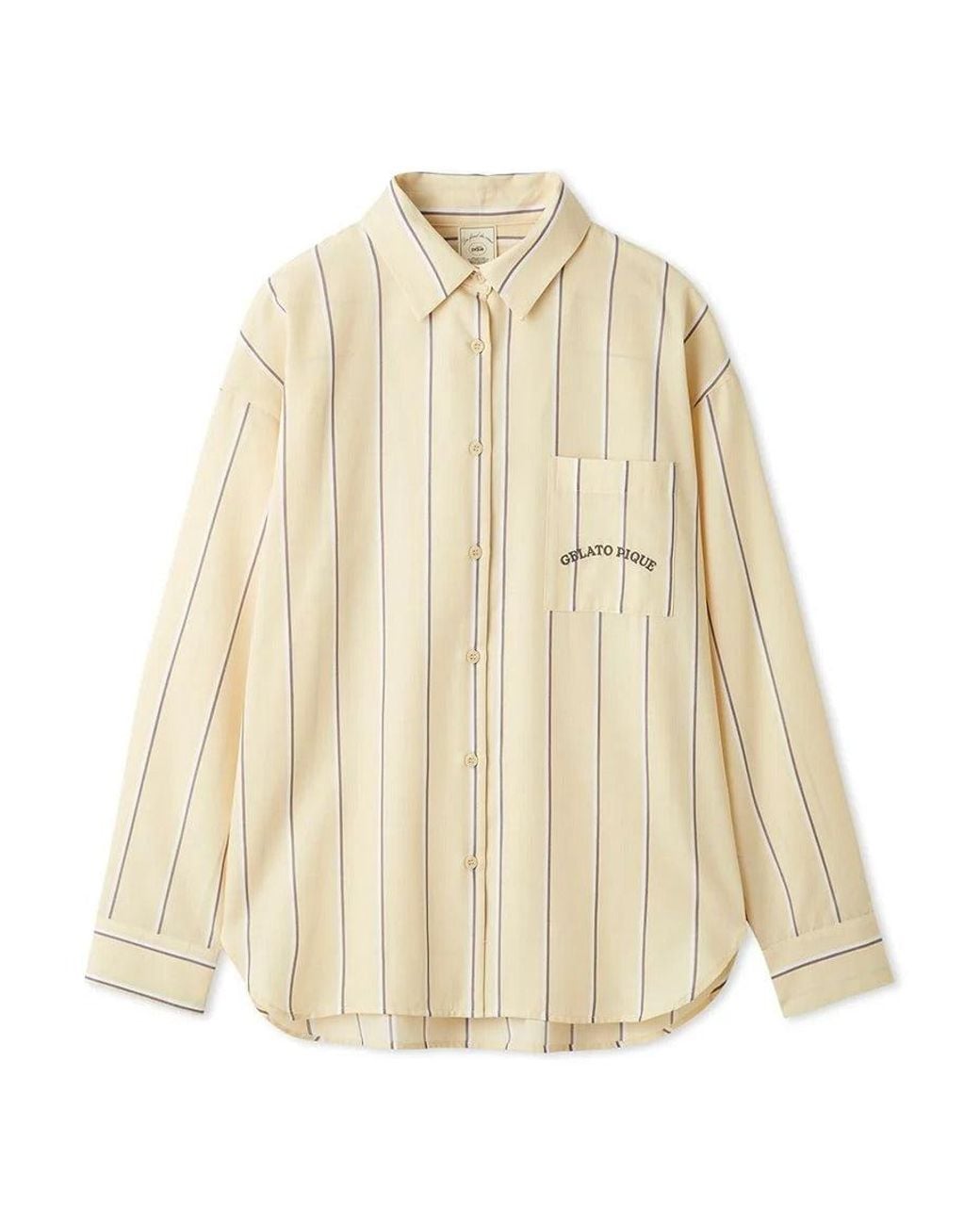Image Buten gelato pique Striped Button-Up Shirt in Blue | Lyst