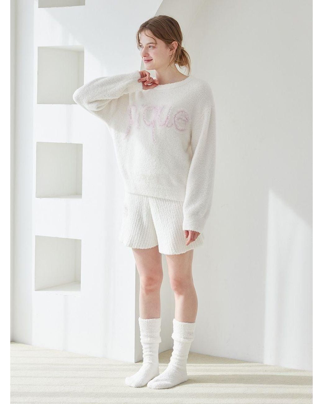 gelato pique White Logo Frill Soft Socks