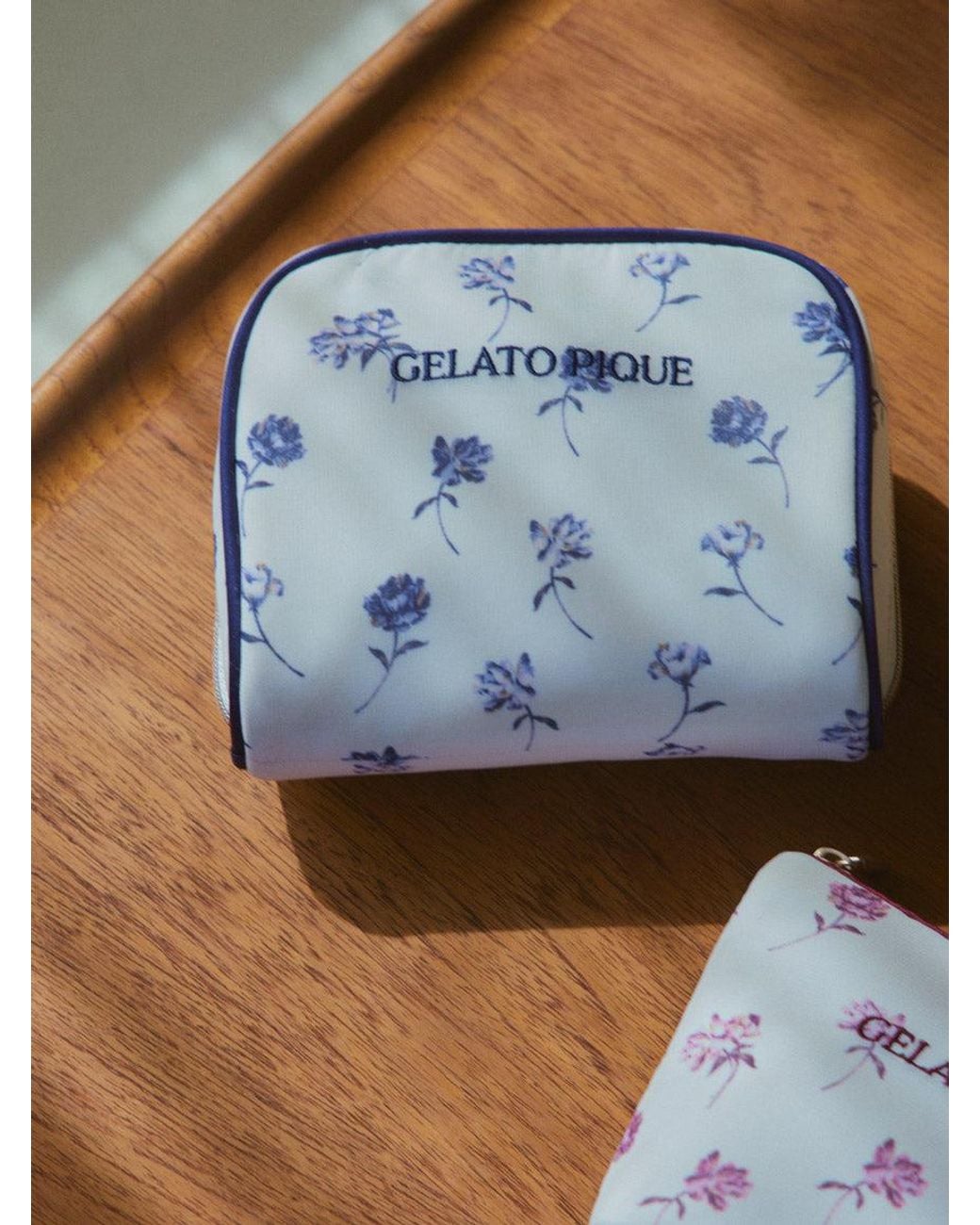 gelato pique Natural Rose Patterned Square Pouch