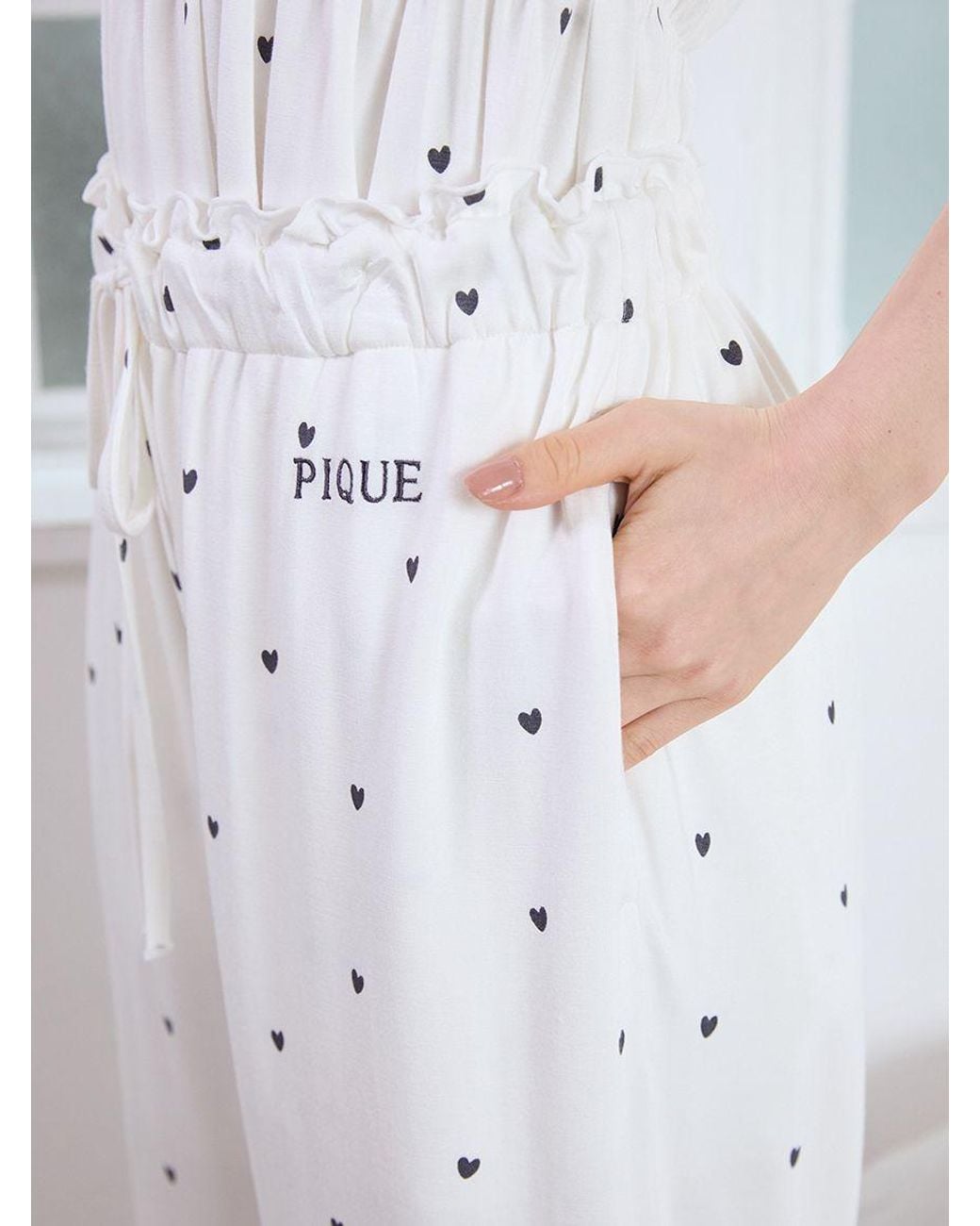 gelato pique Pink Cool-Touch Heart Frilled Pants