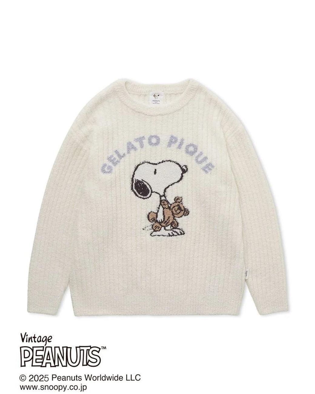gelato pique SNOOPY×BEAR ブランケット ホワイト gelato pique SNOOPY×BEAR ブランケット ホワイト