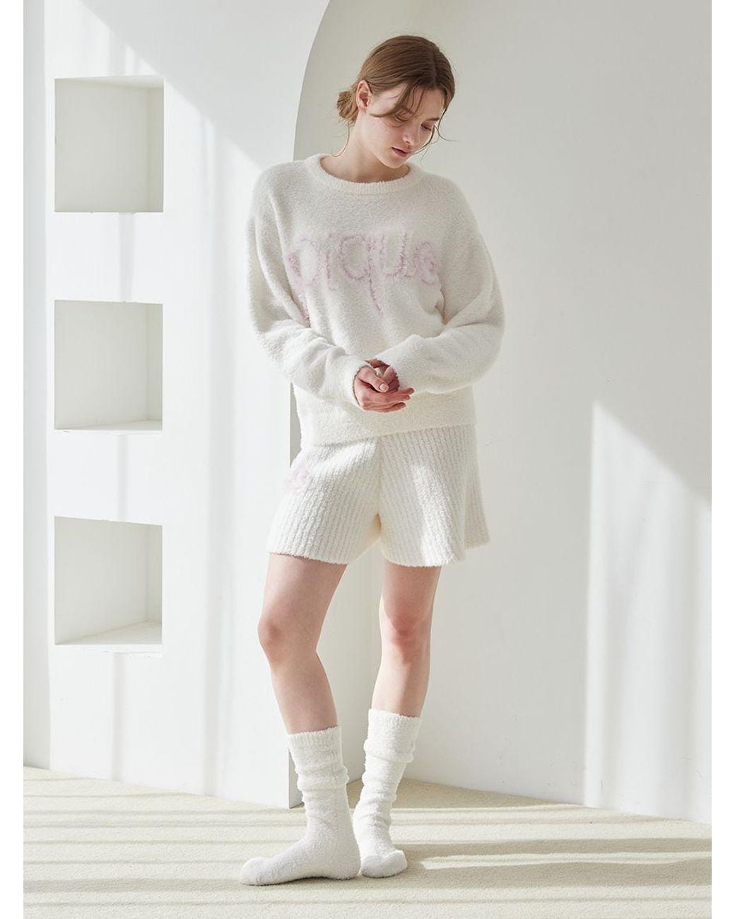 gelato pique White Logo Frill Soft Socks