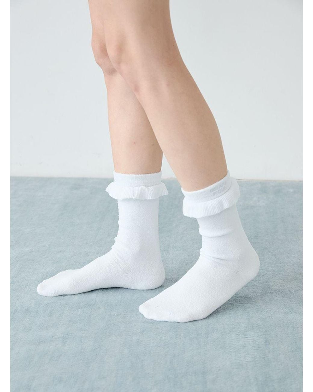 gelato pique White Frill Logo Socks