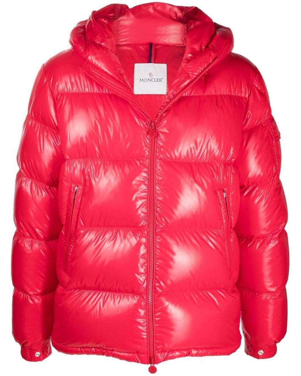 Moncler Synthetic Red Ecrins Down Jacket for Men | Lyst