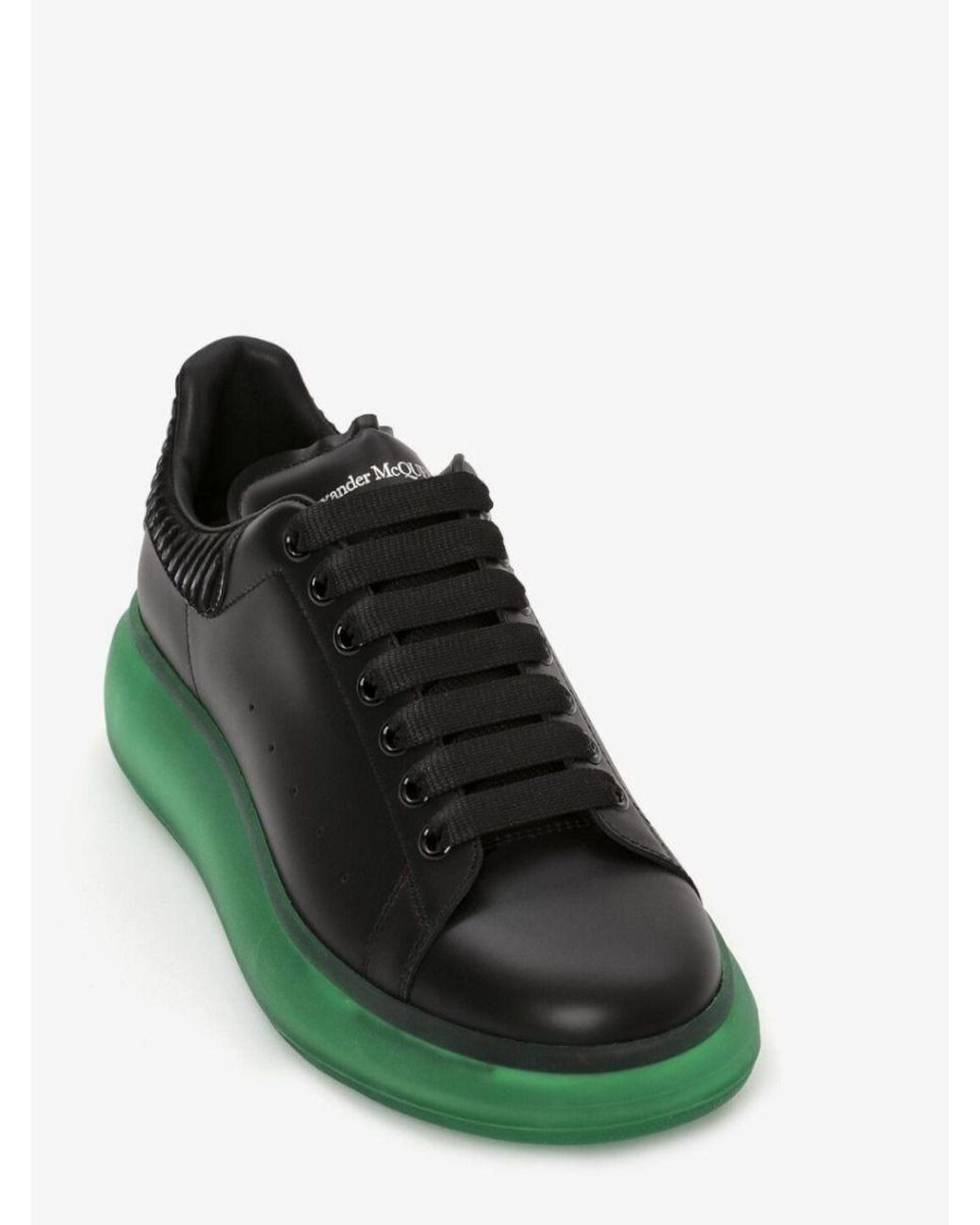 Alexander McQueen Black Oversize Sneakers With Green Sole