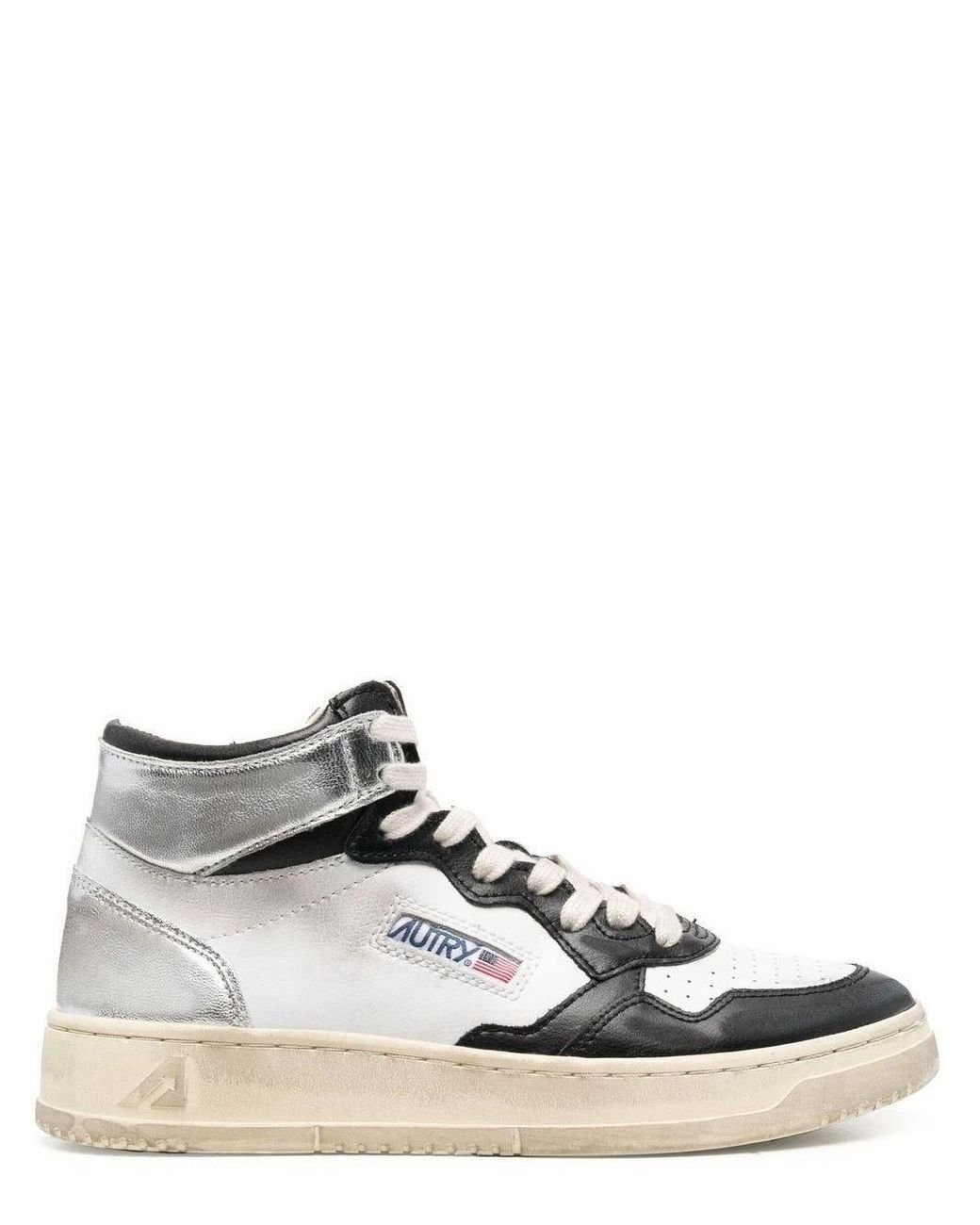 Autry Black And White Medalist High-top Sneakers for Men | Lyst