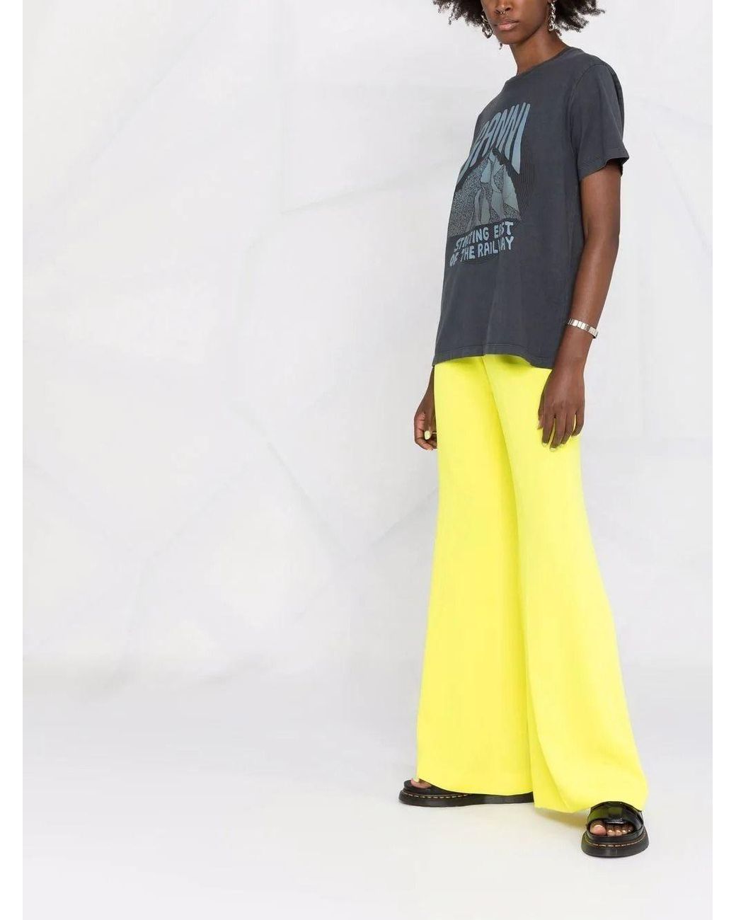 High-waisted Flared Pants for Men 
