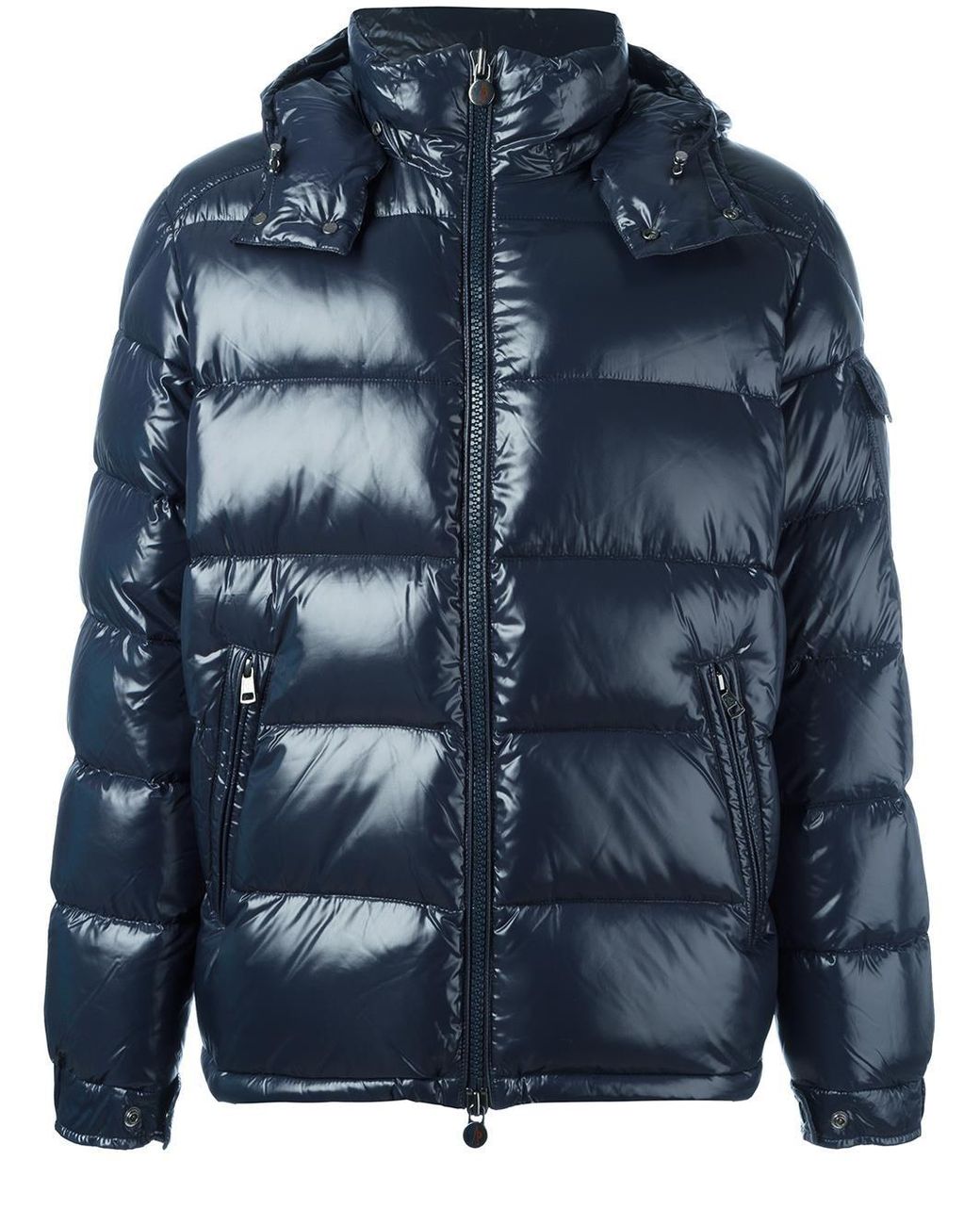 Moncler Maya Quilted Glossed-shell Hooded Down Jacket in Blue for Men ...