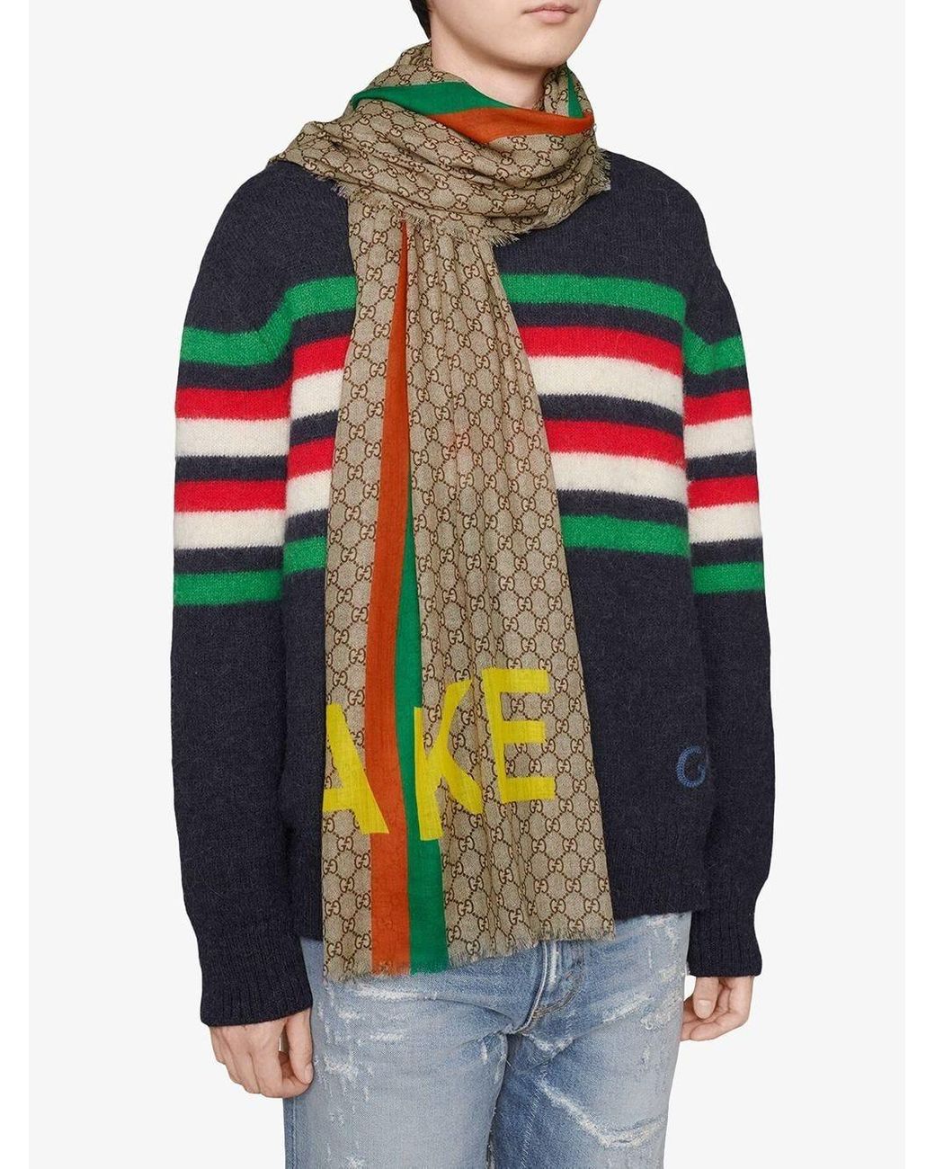 Gucci Print GG Scarf for Men | Lyst