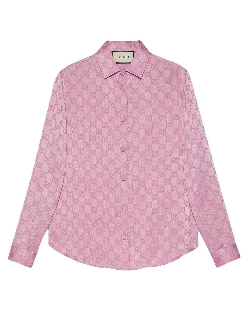 Gucci GG Monogram Printed Shirt in Pink | Lyst