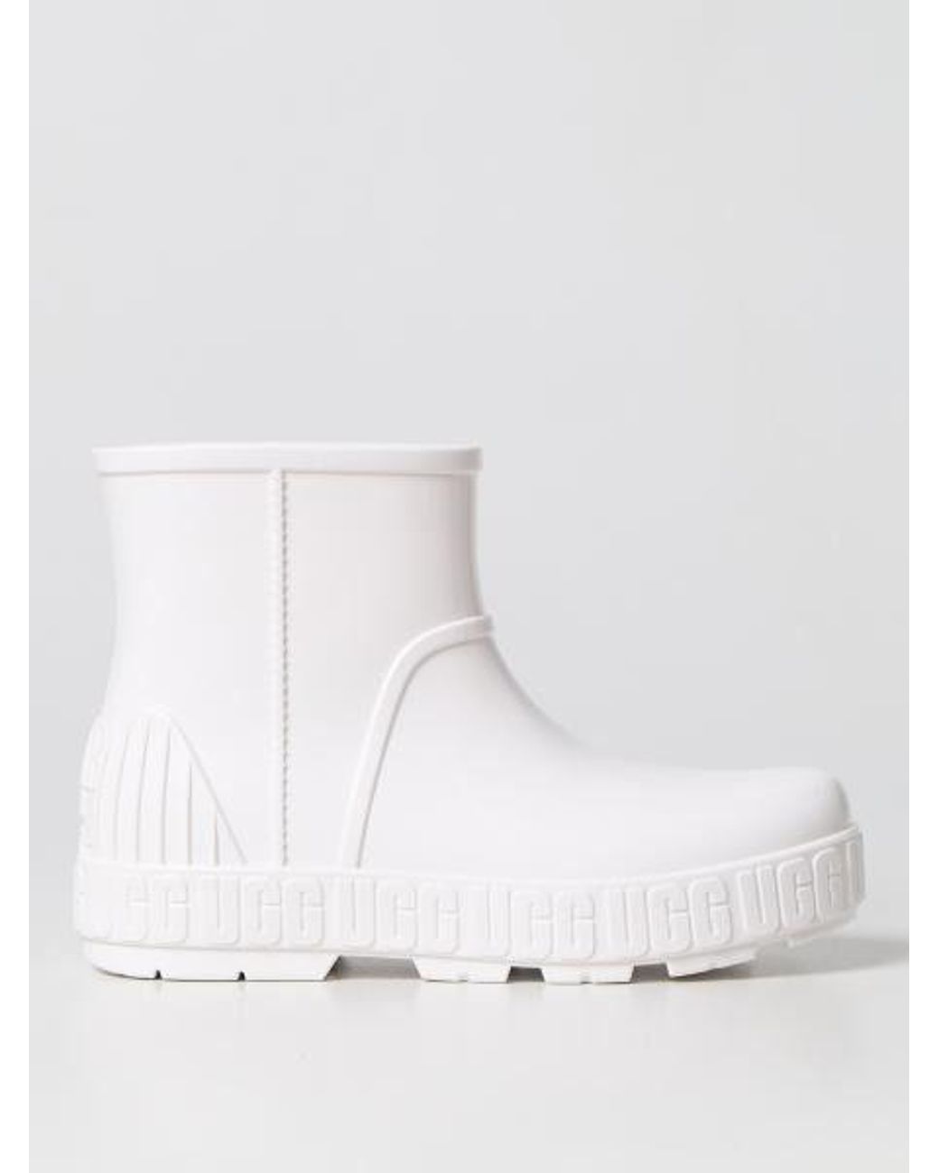 UGG Drizlita White Rubber Ankle Boots | Lyst