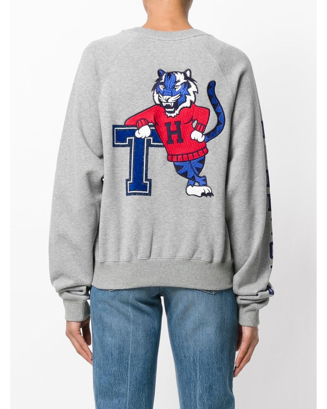 Tommy Hilfiger Cotton Hilfiger Tiger Sweatshirt in Grey | Lyst Canada