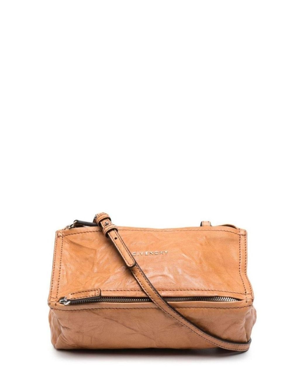 Givenchy Brown Mini Pandora Bag In Aged Leather | Lyst